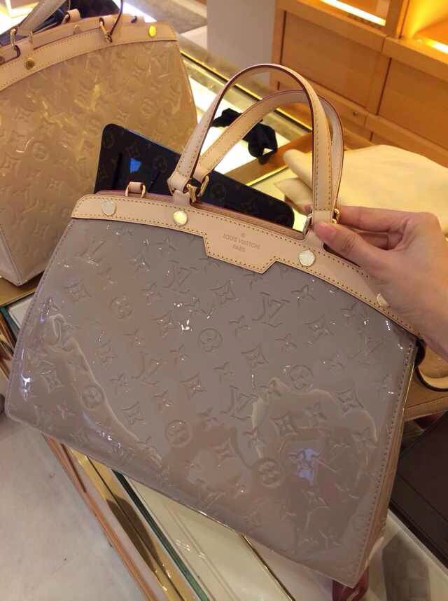 Louis Vuitton Monogram Vernis Brea MM Bag M90181 Galet